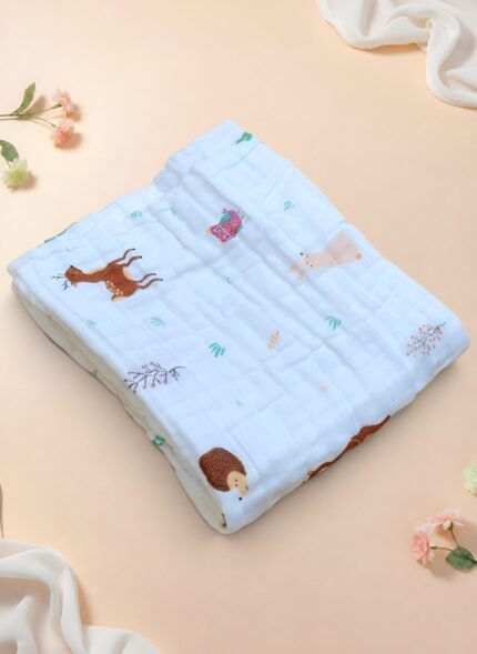 Muslin 6 layer Crinkled Bath Towel - Fox & Fawn