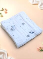 Muslin 6 layer Crinkled Bath Towel - Teeny Pony