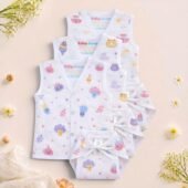 Muslin Front Open Jabla & Nappy set -Pack of 3 (Combo -5)
