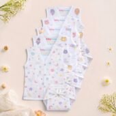 Muslin Front Open Jabla & Nappy set -Pack of 5 (Combo -3)