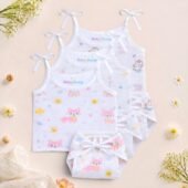Muslin Strap Knot Jabla & Nappy set -Pack of 3 (Combo -1)
