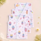 Muslin Front Open Jabla -Pack of 3 (Combo -2)