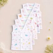 Muslin Front Open Jabla -Pack of 5 (Combo -1)