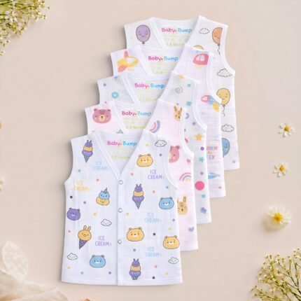 Muslin Front Open Jabla -Pack of 5 (Combo -3)