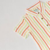 Crinkled Muslin Shirt-Shorts Set - Awning Stripe - Image 2