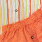Crinkled Muslin Shirt-Shorts Set - Awning Stripe - Image 3