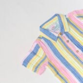 Crinkled Muslin Shirt-Shorts Set - Balanced Stripe - Image 2