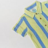 Crinkled Muslin Shirt-Shorts Set - Bengal Stripe - Image 2