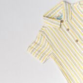 Crinkled Muslin Shirt-Shorts Set - Pencil Stripe - Image 2