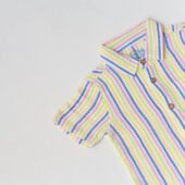Crinkled Muslin Shirt-Shorts Set - Candy Stripe - Image 2