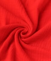 Muslin Bubble Crinkled Hooded Blanket - Carmine  (Puppy) - Image 4