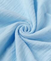 Muslin Bubble Crinkled Hooded Blanket - Aqua (Puppy) - Image 4