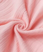 Muslin Bubble Crinkled Hooded Blanket - Flamingo Pink (Kitty) - Image 4