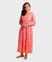Feeding Maxi Gown - Raspberry