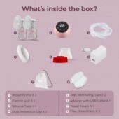 LuvLap Adore Double Electric Breast Pump with Dual Mode, 2 Phase - Stimulation & Expression, Soft Silicone Cushion, Rechargeable Battery, Single Breast Pump Electrical, BPA Free - Image 6