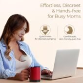 LuvLap Glory Hands-Free Dual Electric Breast Pump for Breastfeeding, Wearable, Portable, 4 Modes & 9 Suction Levels, Type-C Fast Charging, 24mm Breast Shield, White - Image 2