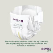 Bambo Nature Premium Baby Tape Diapers for New Born Baby S Size (3-6 Kgs) 30 Piece pack - Image 4