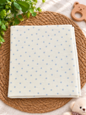 Crinkled Muslin Swaddle | Blue Star