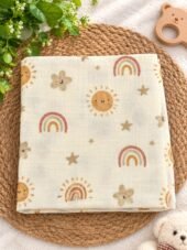 Crinkled Muslin Swaddle | Sunny Rainbows