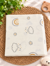 Crinkled Muslin Swaddle | Rainy Day
