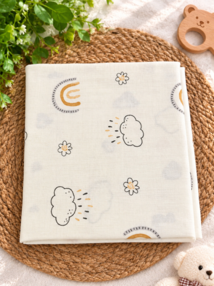 Crinkled Muslin Swaddle | Rainy Day