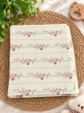 Crinkled Muslin Swaddle | Vintage Rose