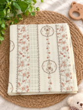 Crinkled Muslin Swaddle | Bunny Blossom
