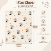 Crinkled Muslin Swaddle | Rainbow Dots - Image 3