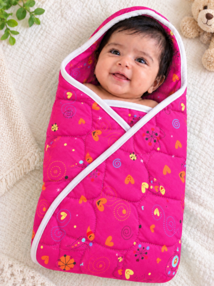 VelvetHug Baby Wrapper - Berry Blossom
