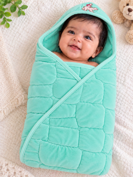 VelvetHug Baby Wrapper - Minty Moo