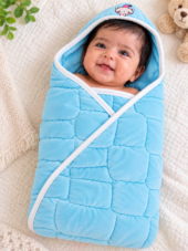 VelvetHug Baby Wrapper - Blue Bell