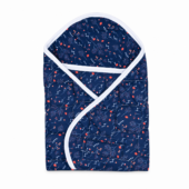 CloudNest Baby Wrapper - Navy Floral - Image 2